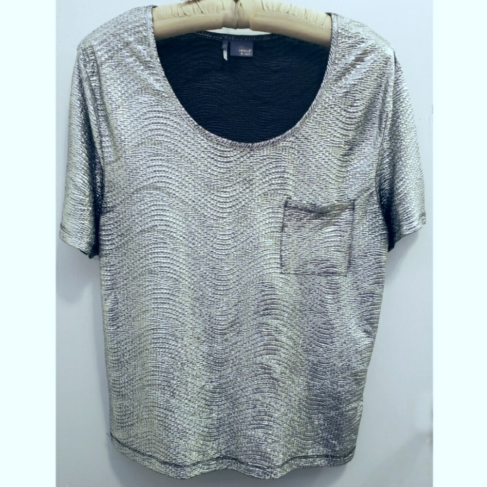 Urban Outfitters Sparkle&Fade silver metallic t Medium
